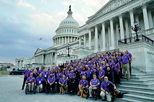 WWP Warriors on the steps of the Capitol building during fly-in_300x200