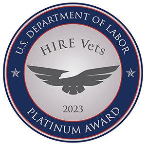 U.S. Department of Labor Hire Vets 2023 Platinum Award