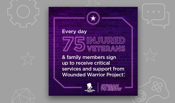 Every day 75 injured veterans and family members sign up to receive critical services and support from Wounded Warrior Project.