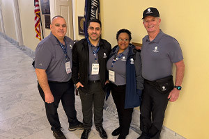 Warriors Raymond Negron Joseph Gucciardi Kimberly Washington and WWP CEO Walt Piatt_300x200
