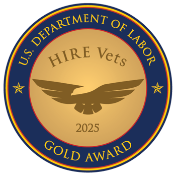 U.S. Department of Labor Hire Vets 2025 Gold Award