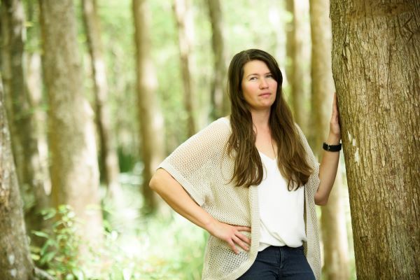 Jenna Malone at a tree