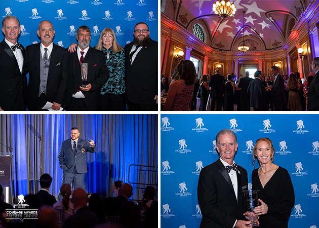 WWP Courage Awards And Benefits Dinner Collage