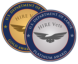 U.S. Department of Labor Hire Vets 2021 Platinum & Gold Awards