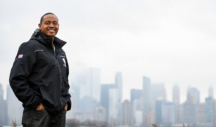 Warrior Tyshawn Jenkins smiling