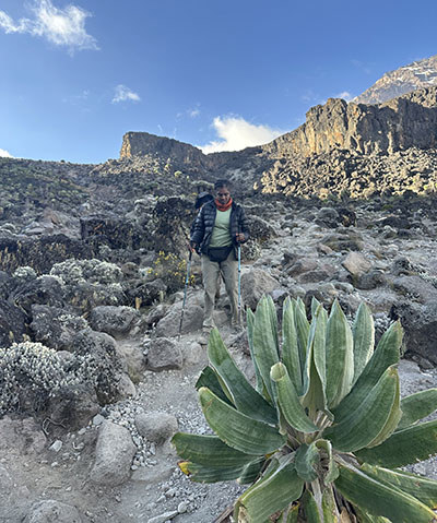 Army veteran Tonya Oxendine on Mount Kilimanjaro
